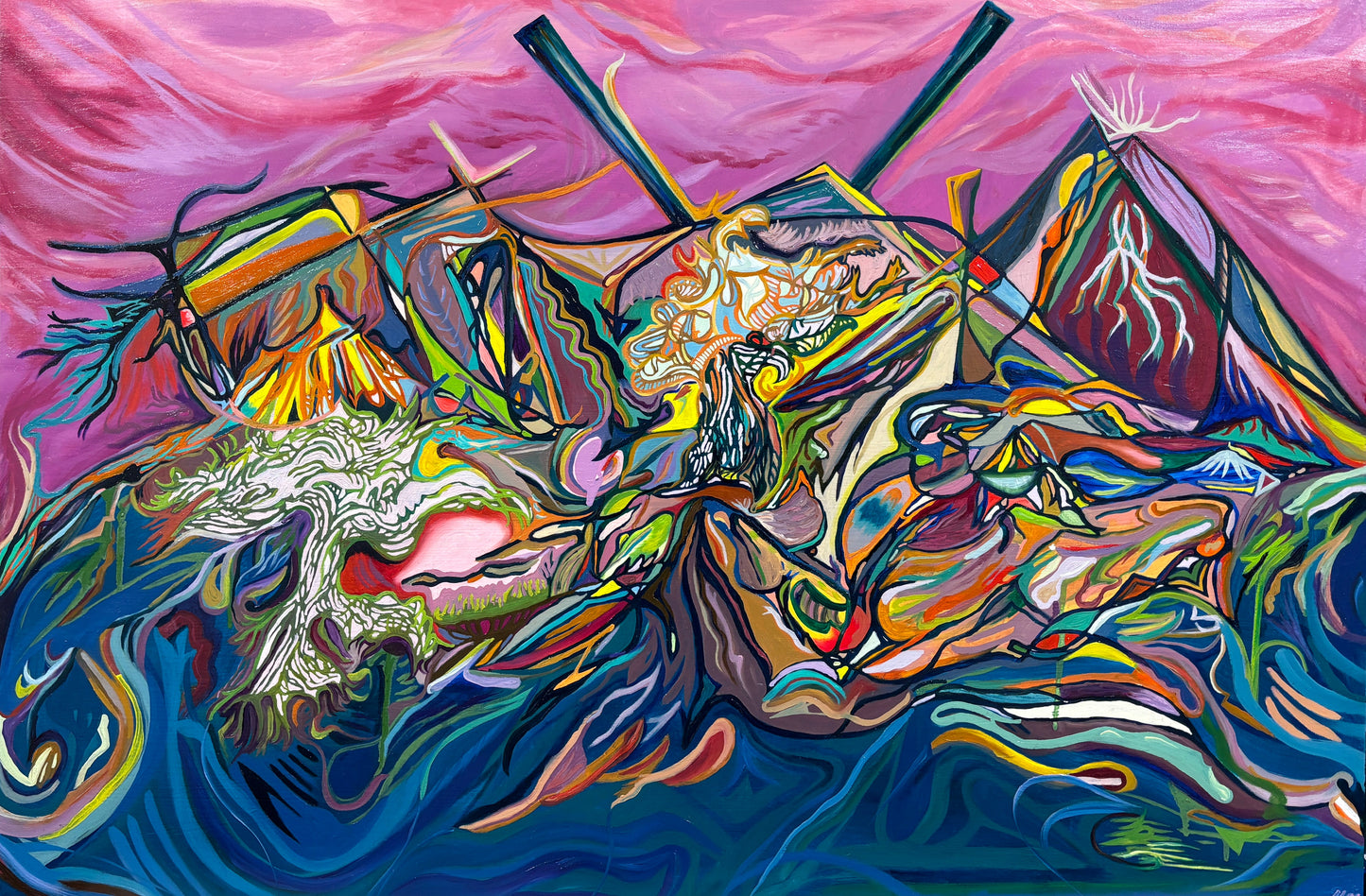 Two Trees (Árbol/Albero) by Nick Maltagliati